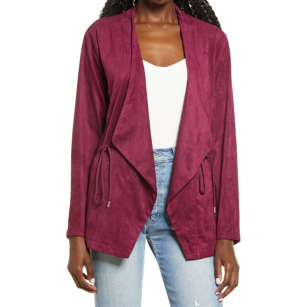 Women's Blanknyc Faux Suede Drapey Jacket